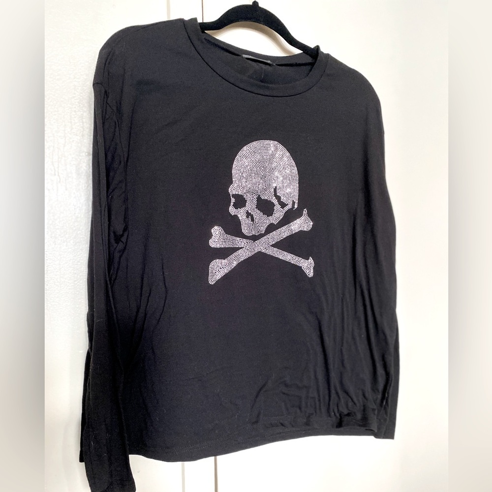 Rhinestone Skull and Crossbones Shirt